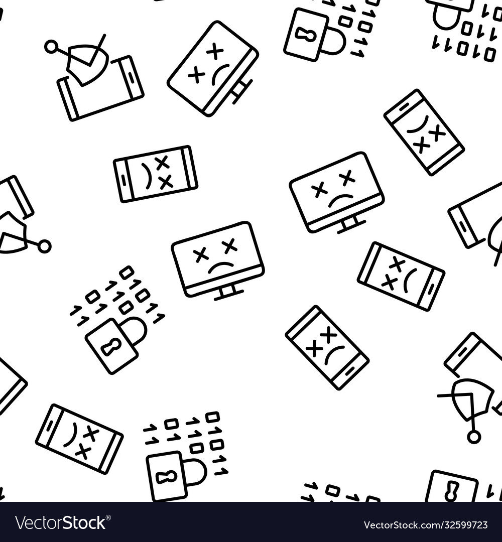 Antivirus program seamless pattern Vector Image Antivirus program seamless pattern