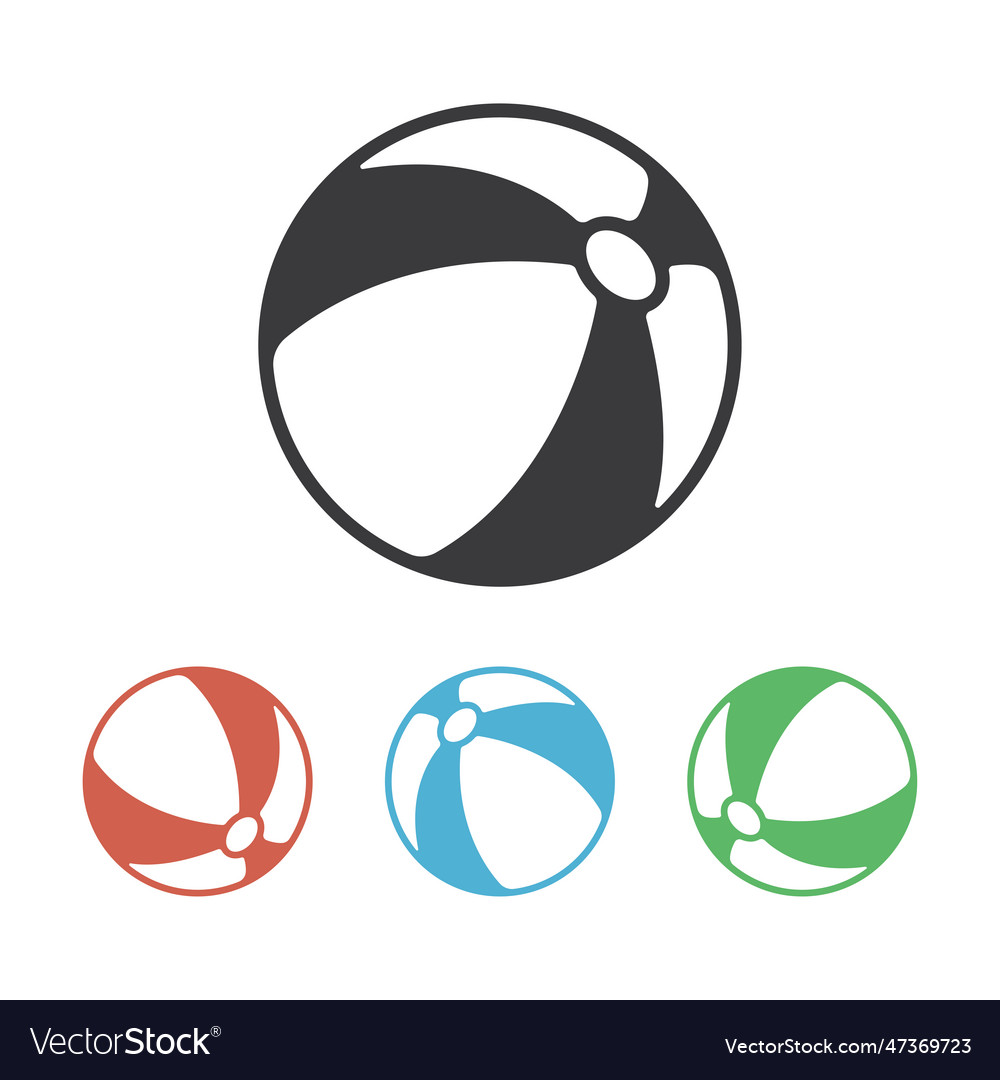 Beach ball icon isolated sign symbol