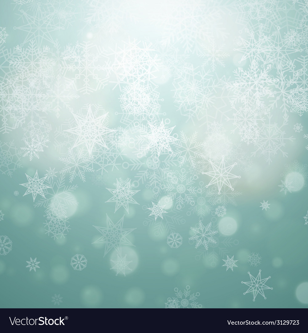 Christmas background with snowflakes and lights