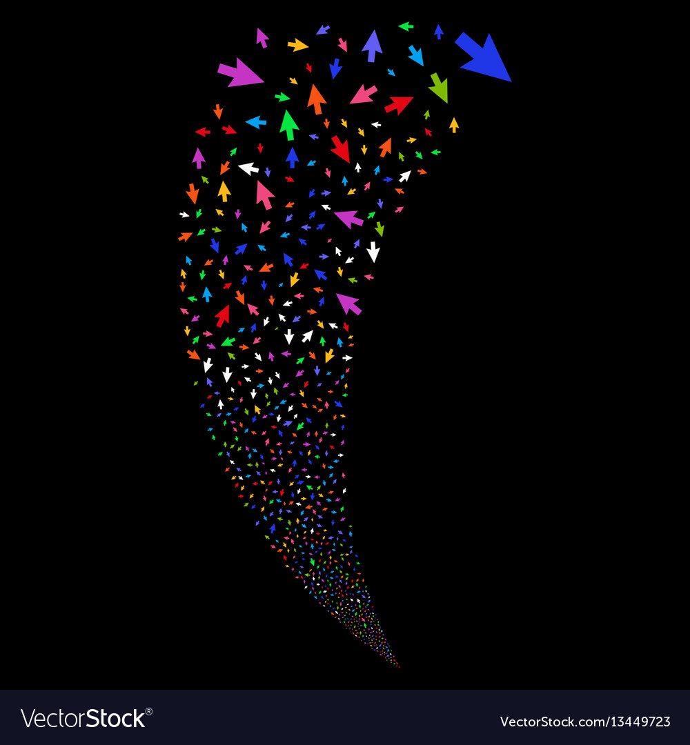 Cursor arrow random stream vector image Cursor arrow random stream