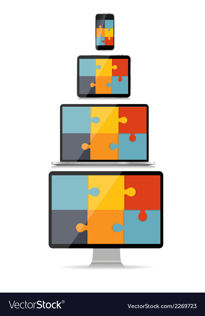 Fully responsive web design concept