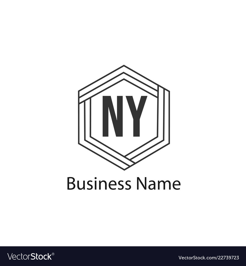 Original Buchstaben ny Logo Vorlage Design