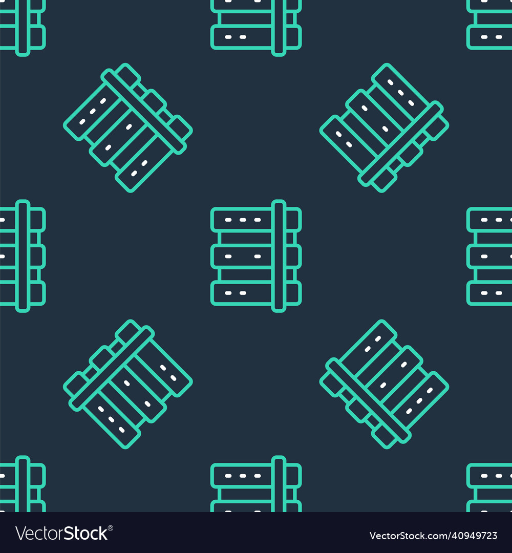 Line server data web hosting icon isolated vector image Line server data web hosting icon isolated