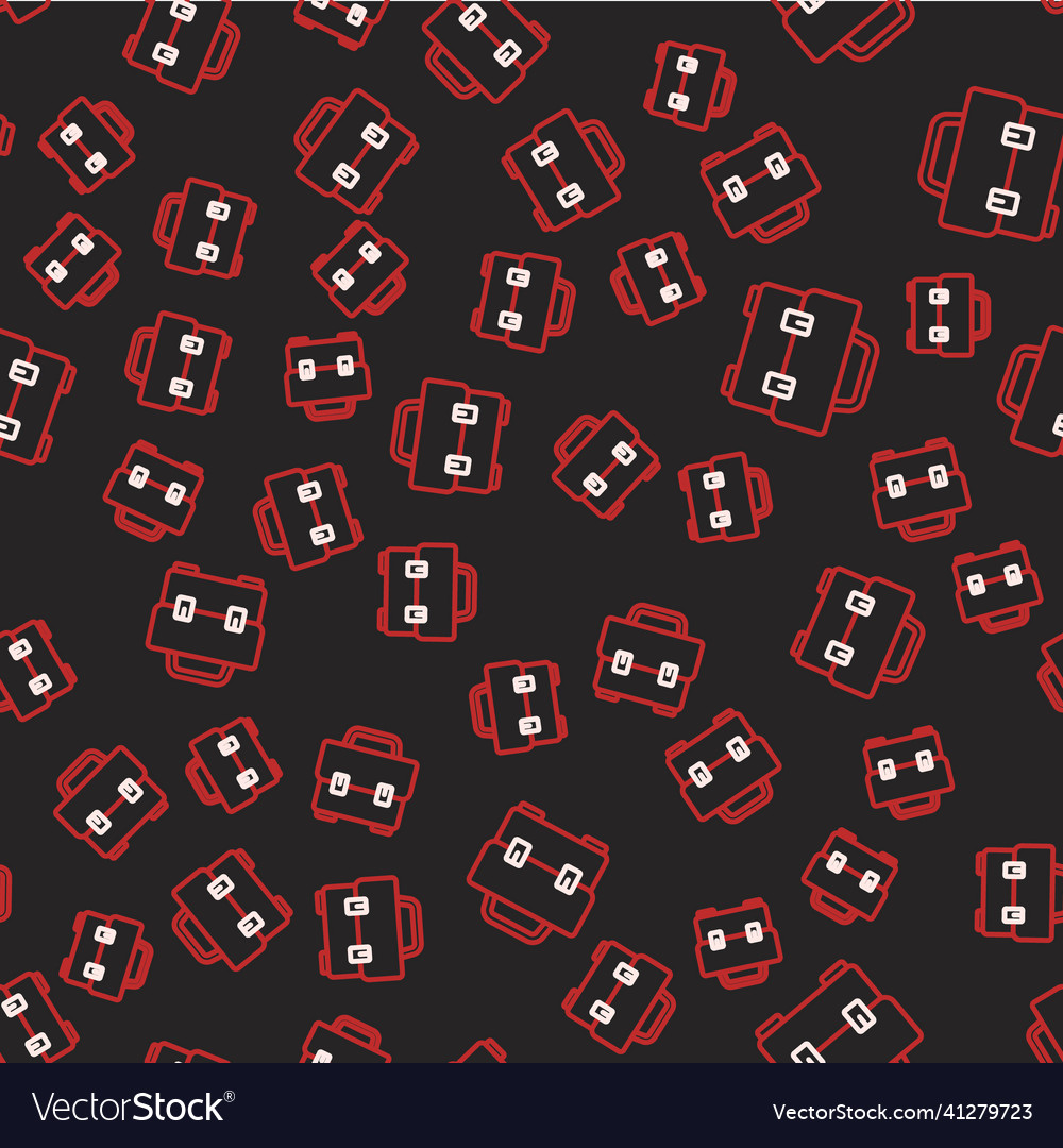 Line toolbox icon isolated seamless pattern