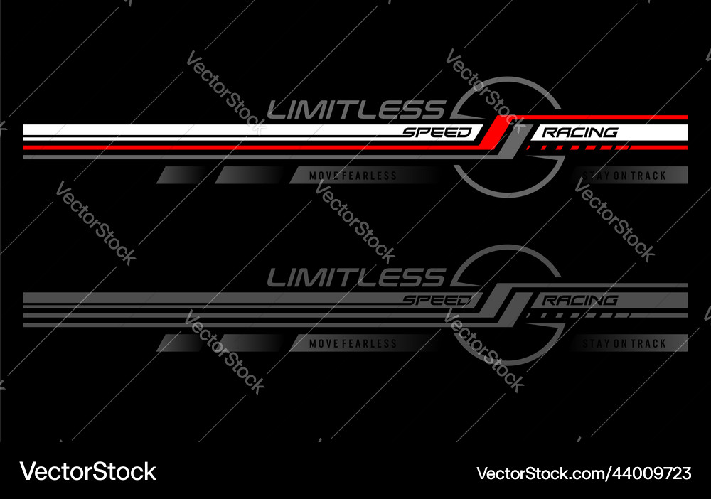 Racing Performance Trendy Fashionable Royalty Free Vector