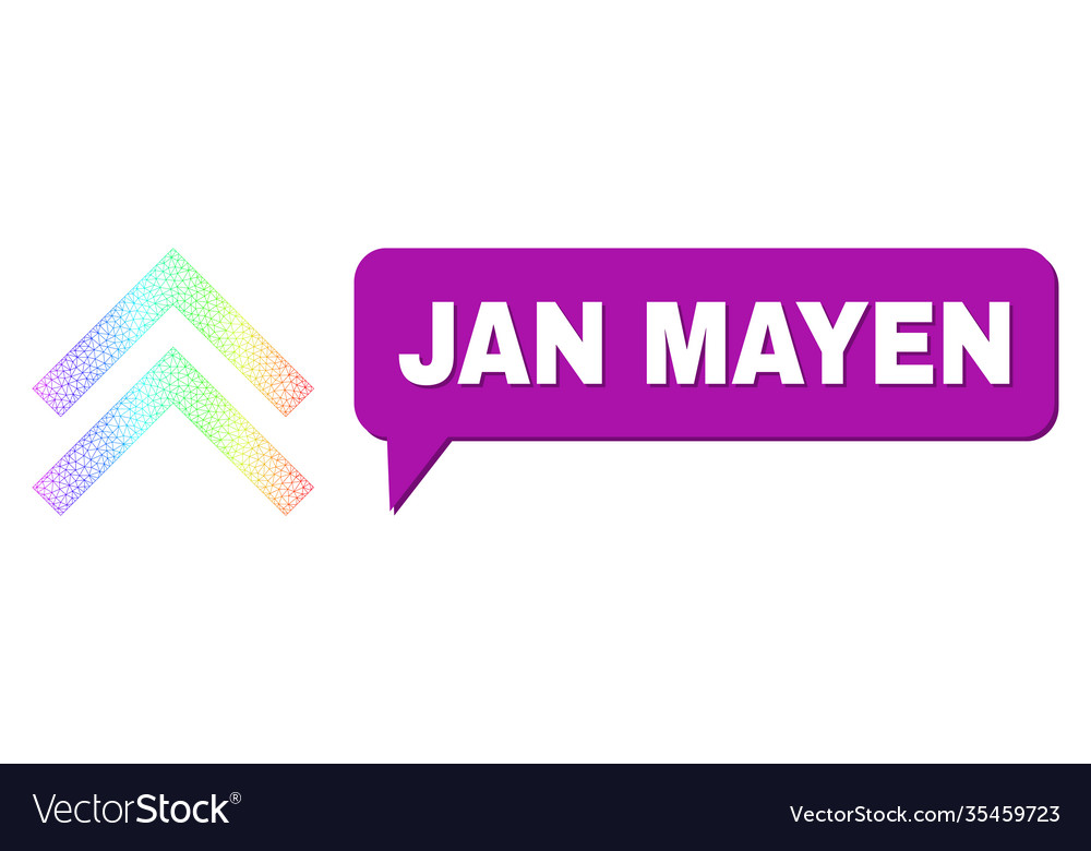 Rainbow net gradient shift up icon and jan mayen vector image Rainbow net gradient shift up icon and jan mayen