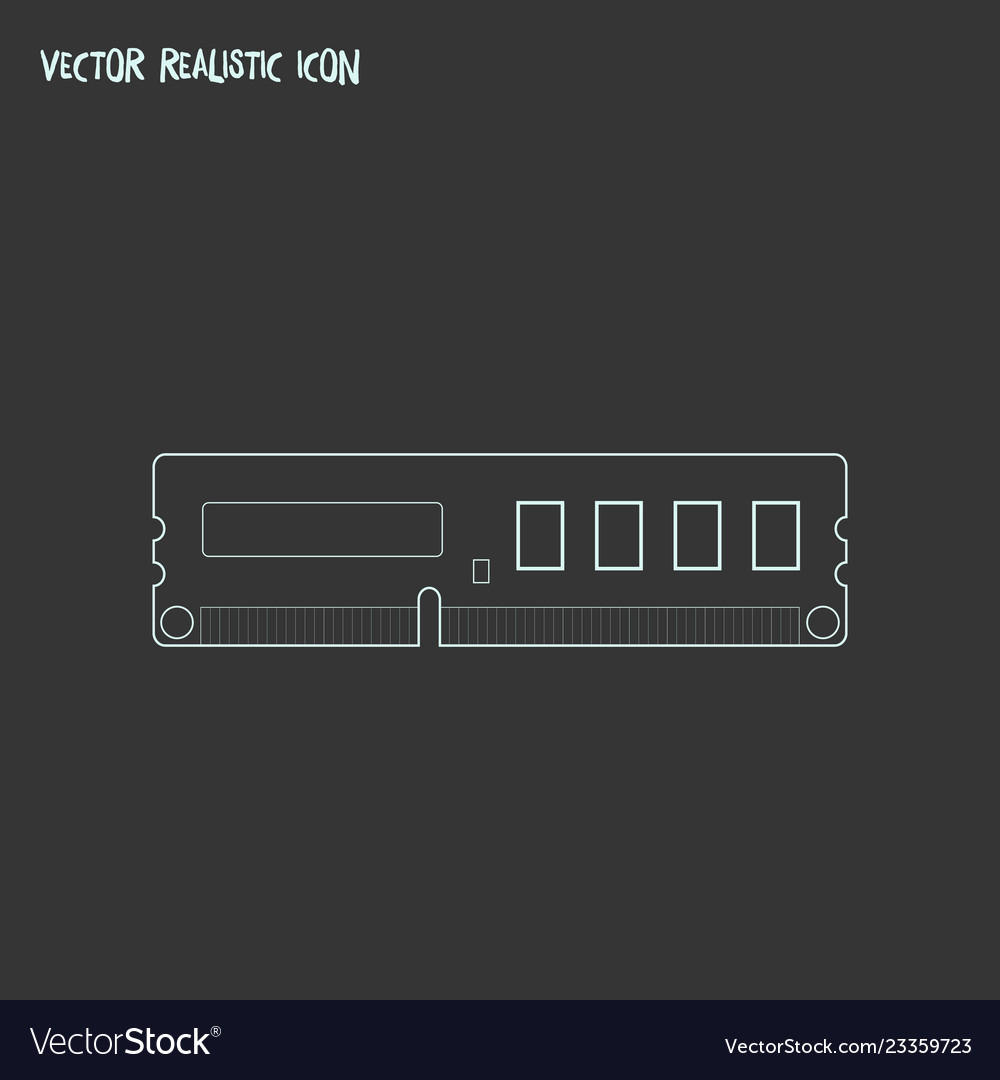 Ram icon line element of vector image Ram icon line element of