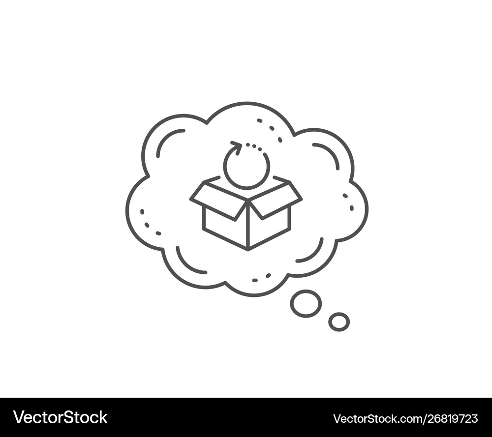 Return package line icon delivery parcel sign Vector Image