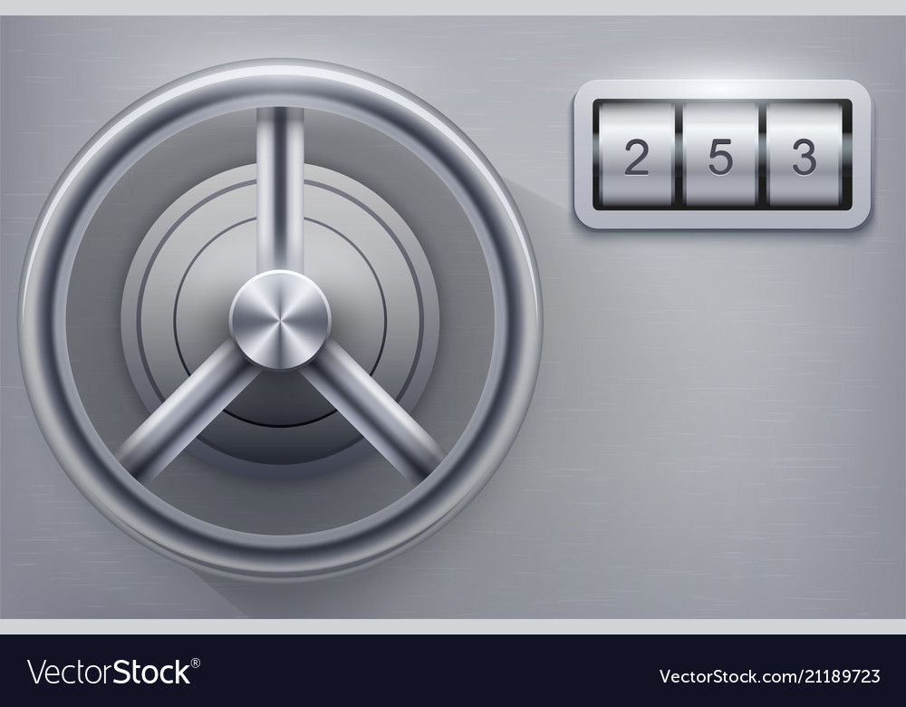 Safe with combination lock vector image Safe with combination lock