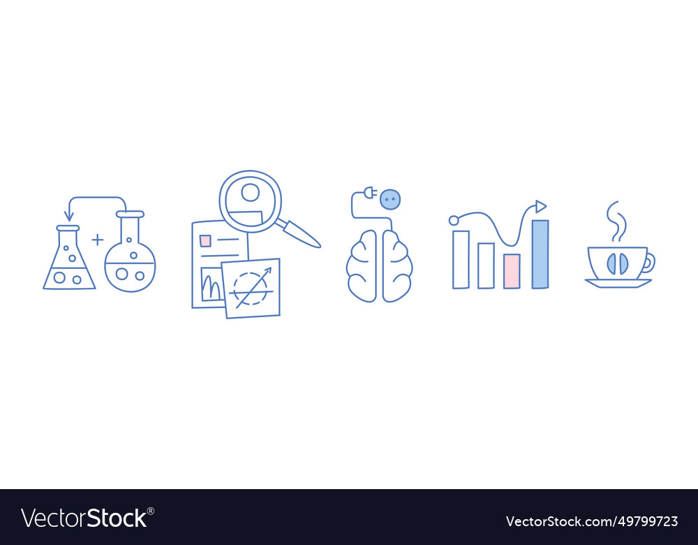 Simple creative process line icon and object vector image Simple creative process line icon and object