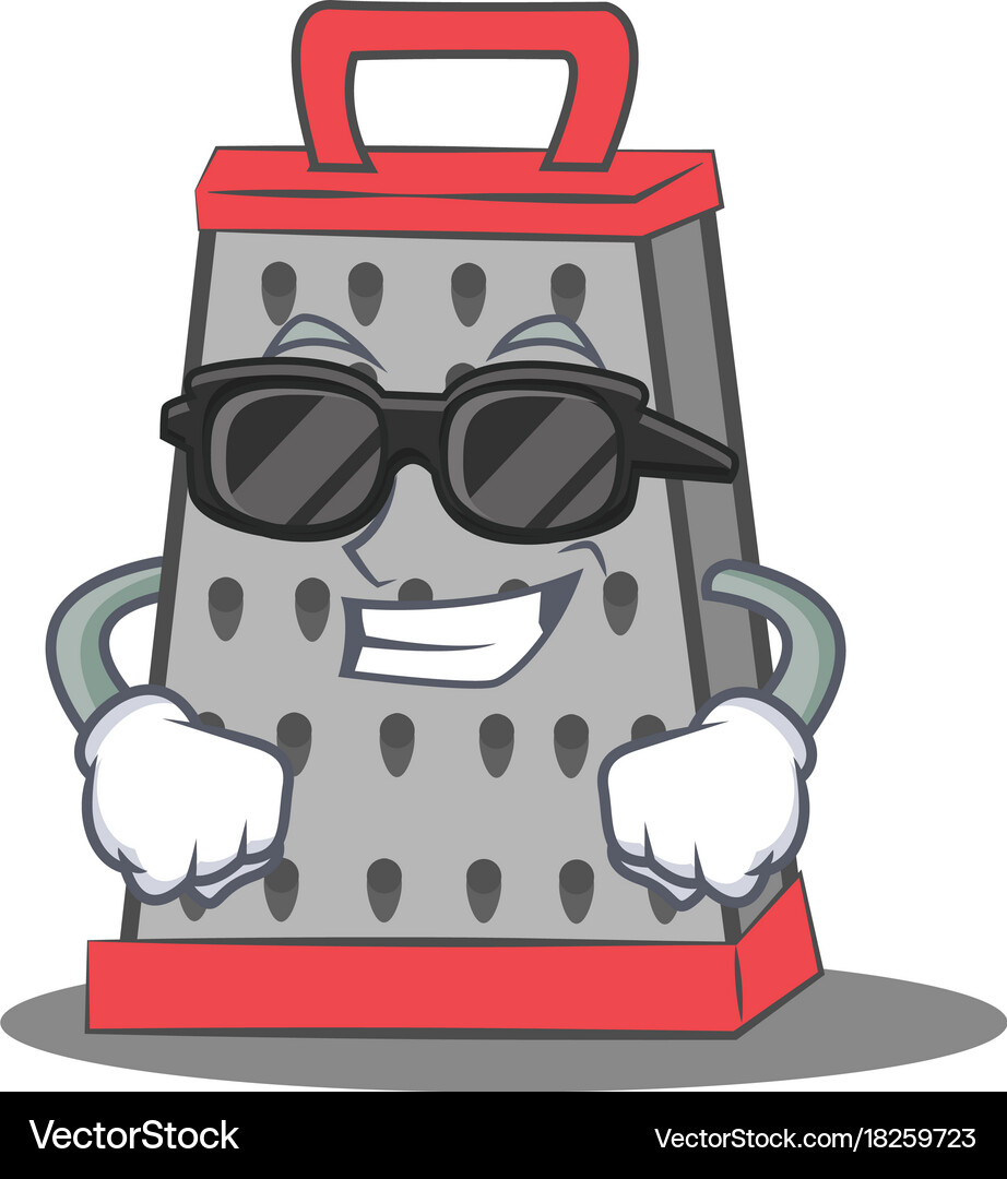 Super cool kitchen grater character cartoon Vector Image