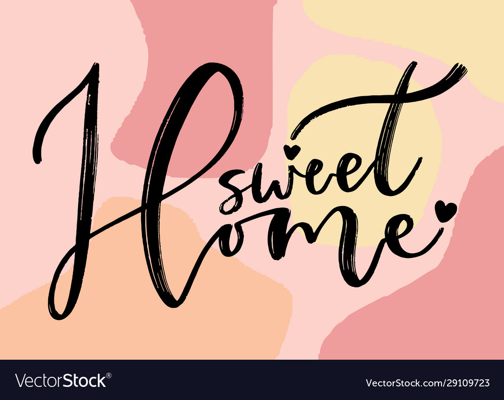 Sweet home calligraphic interior poster