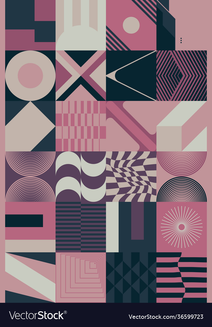 Swiss design abstract geometric pattern graphics Vector Image Swiss design abstract geometric pattern graphics