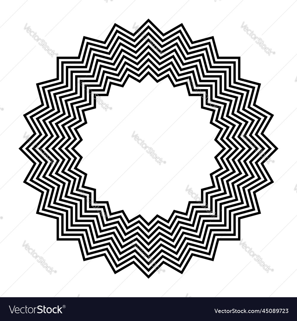 Zig Zag Circle Frame