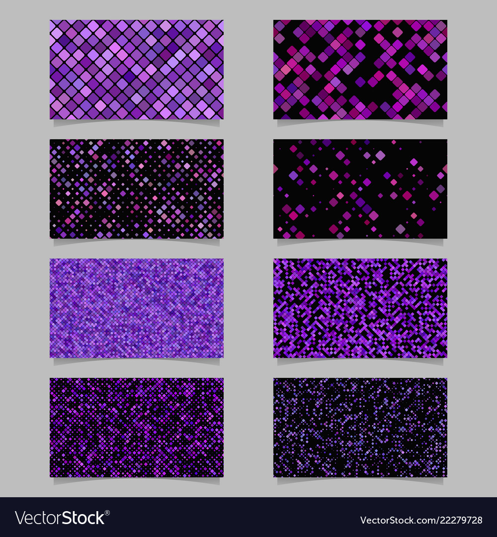 Abstract diagonal square pattern mosaic card
