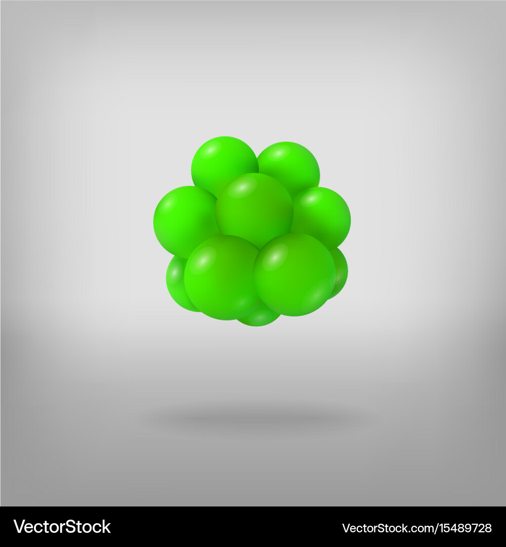 Abstract molecule atoms 3d Royalty Free Vector Image