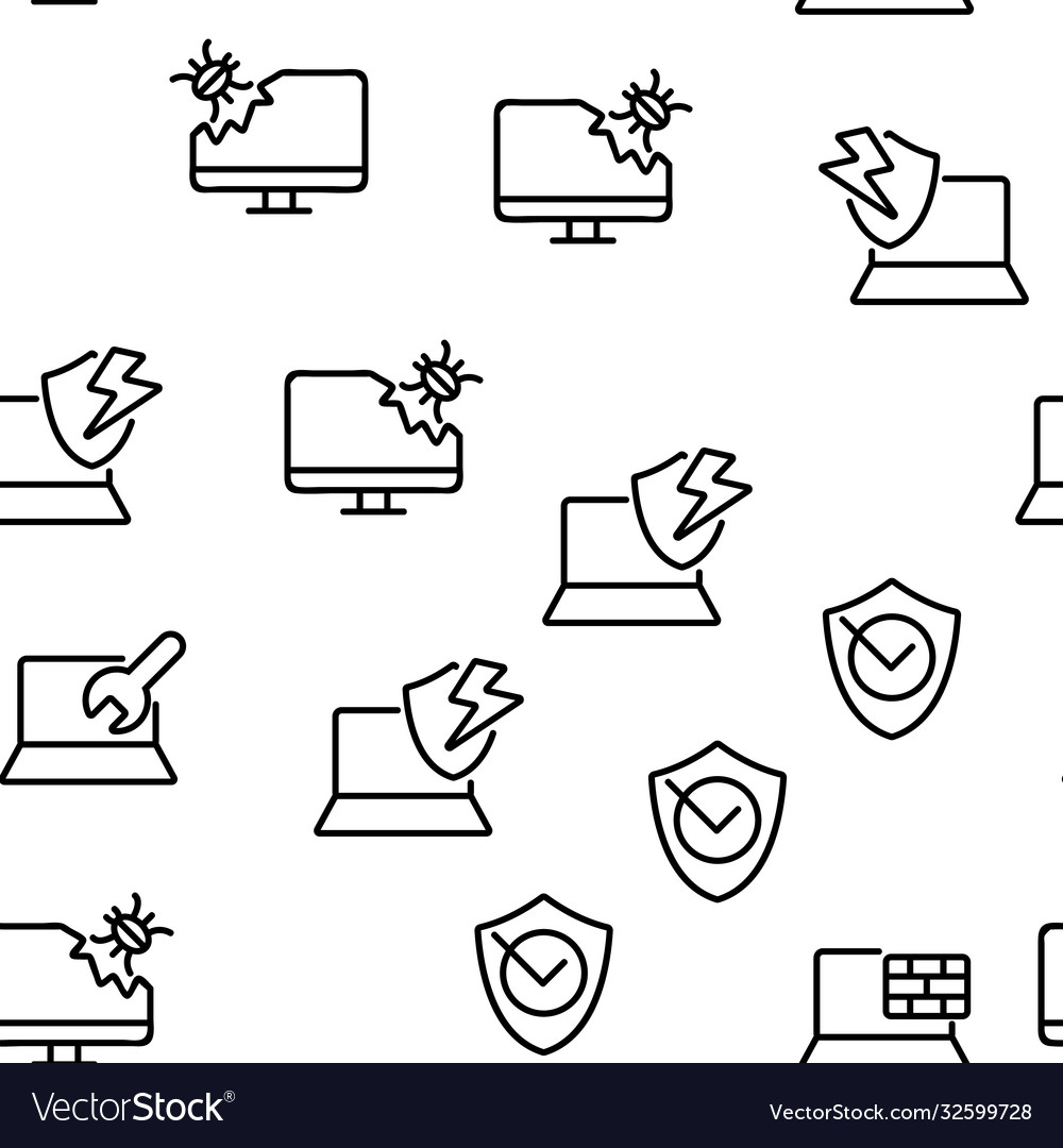 Antivirus program seamless pattern
