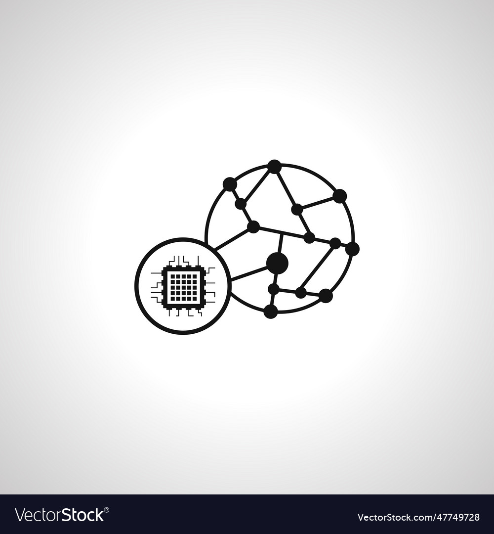 Artificial intelligence algorithm icon vector image Artificial intelligence algorithm icon