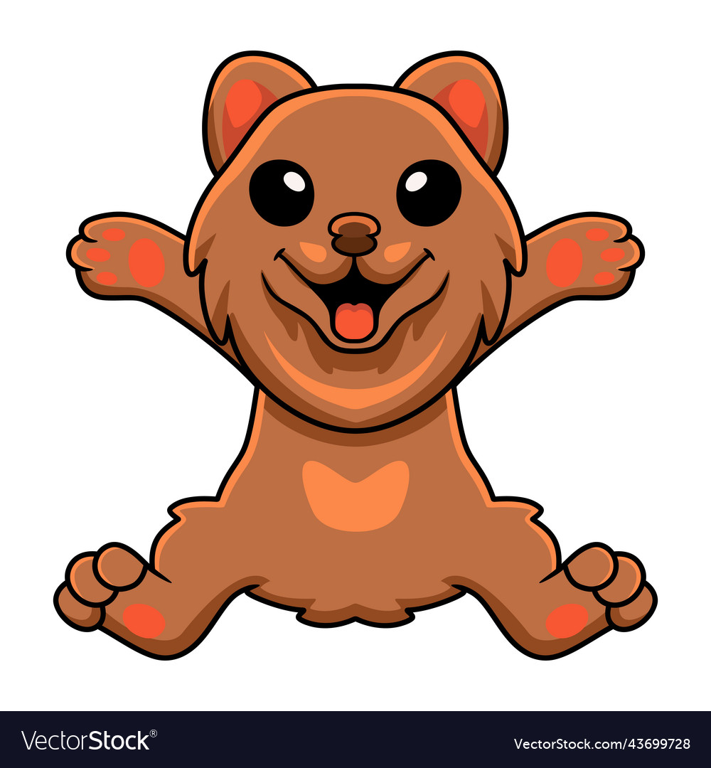 Cute little pomeranian dog cartoon