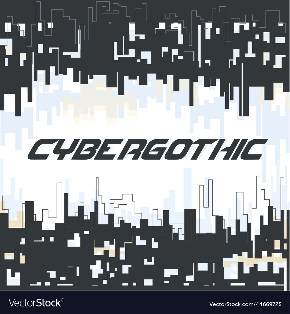 Cybergothic design collapsing pattern