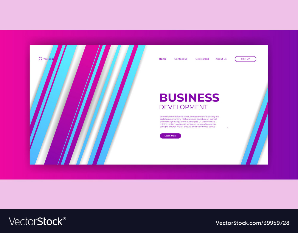 Design for landing page abstract rectangle lines Vector Image Design for landing page abstract rectangle lines