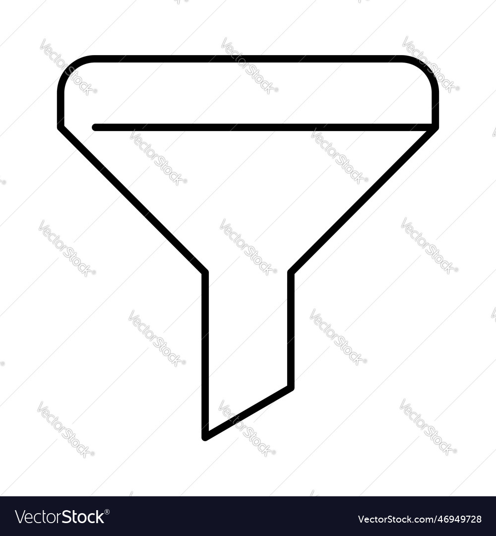 Filter sort data analytic outline icon