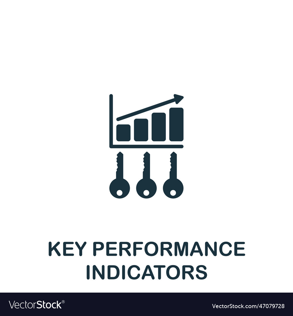 Key performance indicator icon monochrome simple