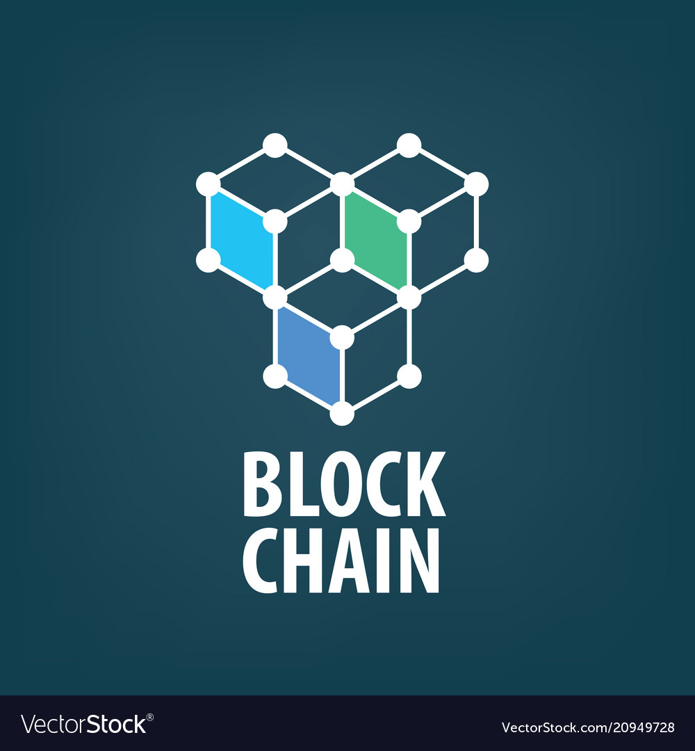 Logo blockchain vector image Logo blockchain