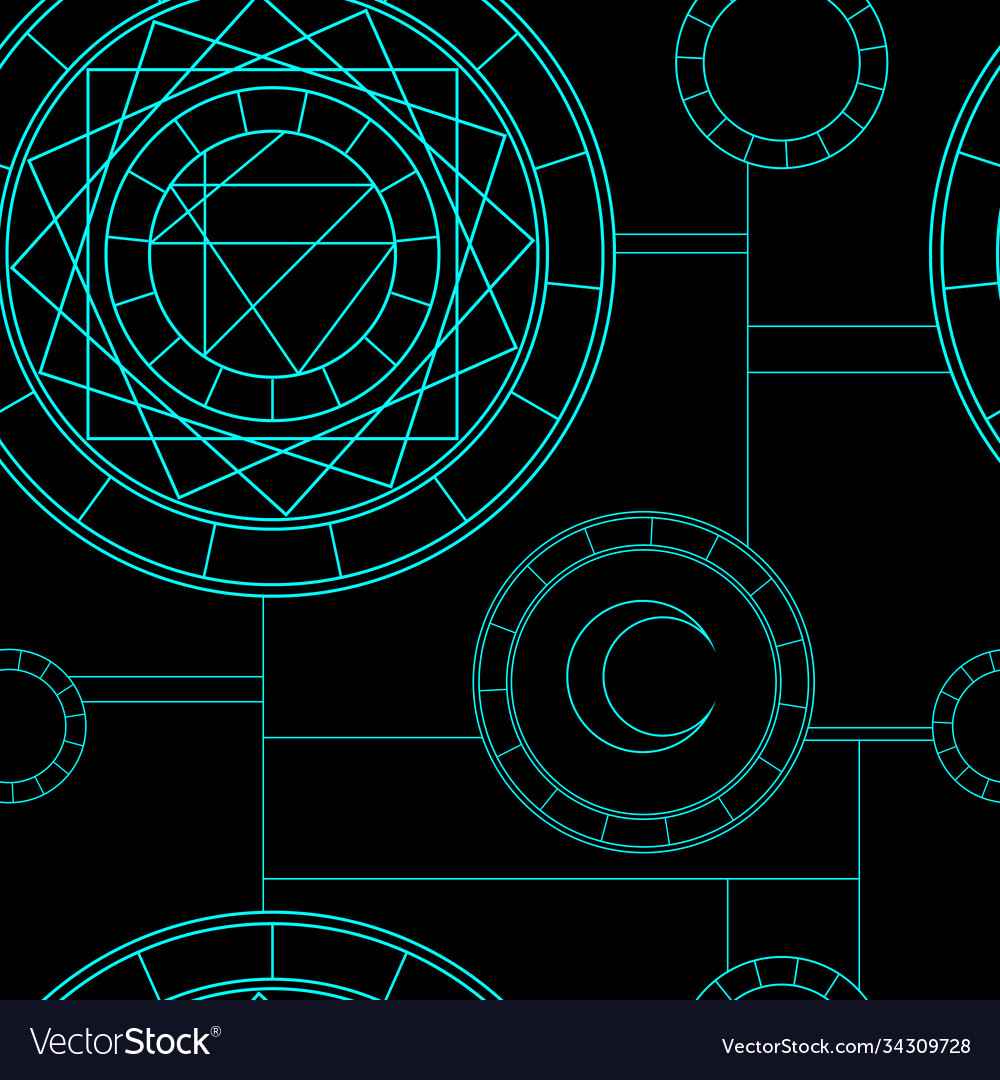 Magic circle pattern vector image Magic circle pattern