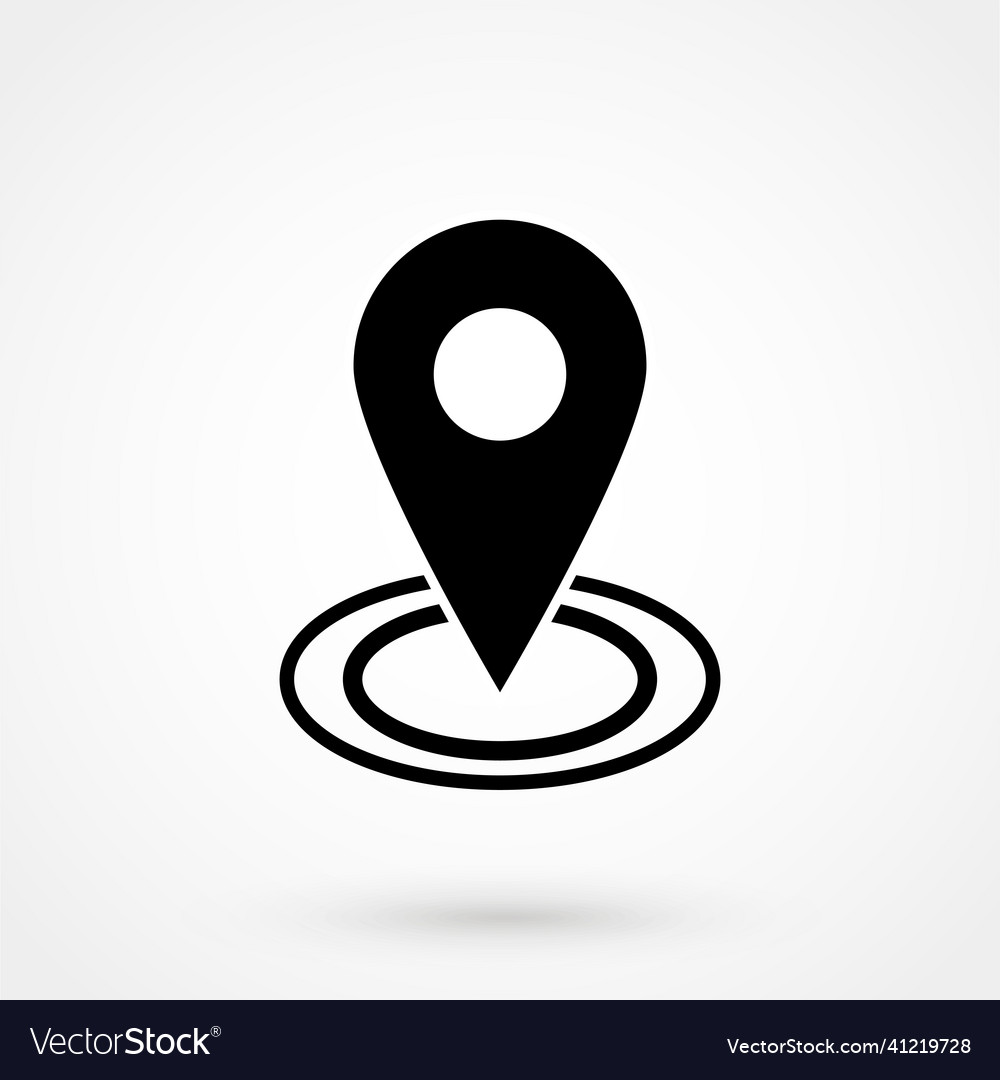 Map pointer icon gps location symbol flat design vector image Map pointer icon gps location symbol flat design