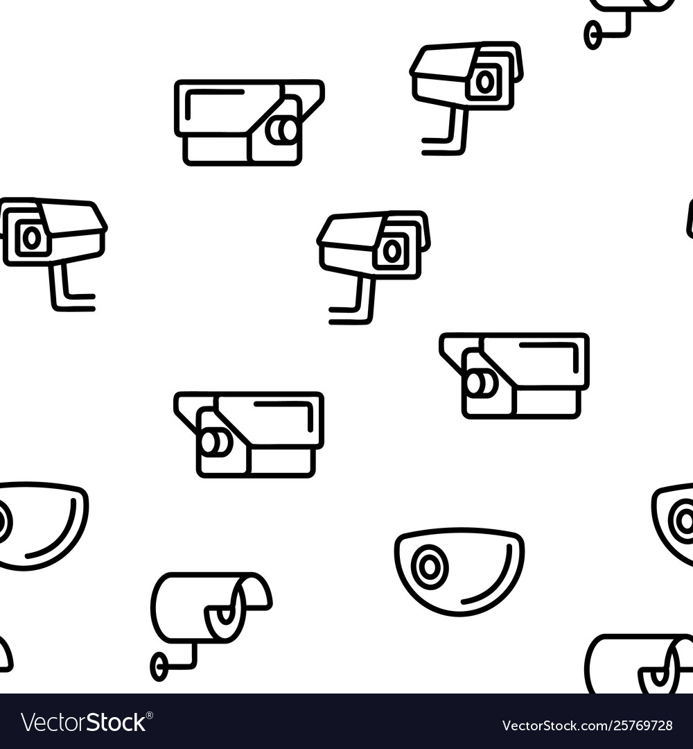 Modern security cameras seamless pattern