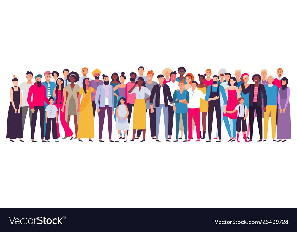 Multiethnic Group People Society Royalty Free Vector Image 3879