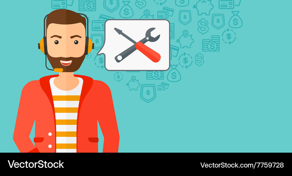 Operator technical support Royalty Free Vector Image