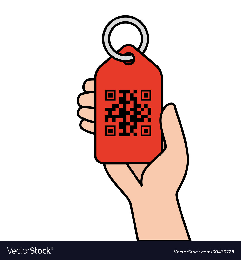 Qr code over label and hand design