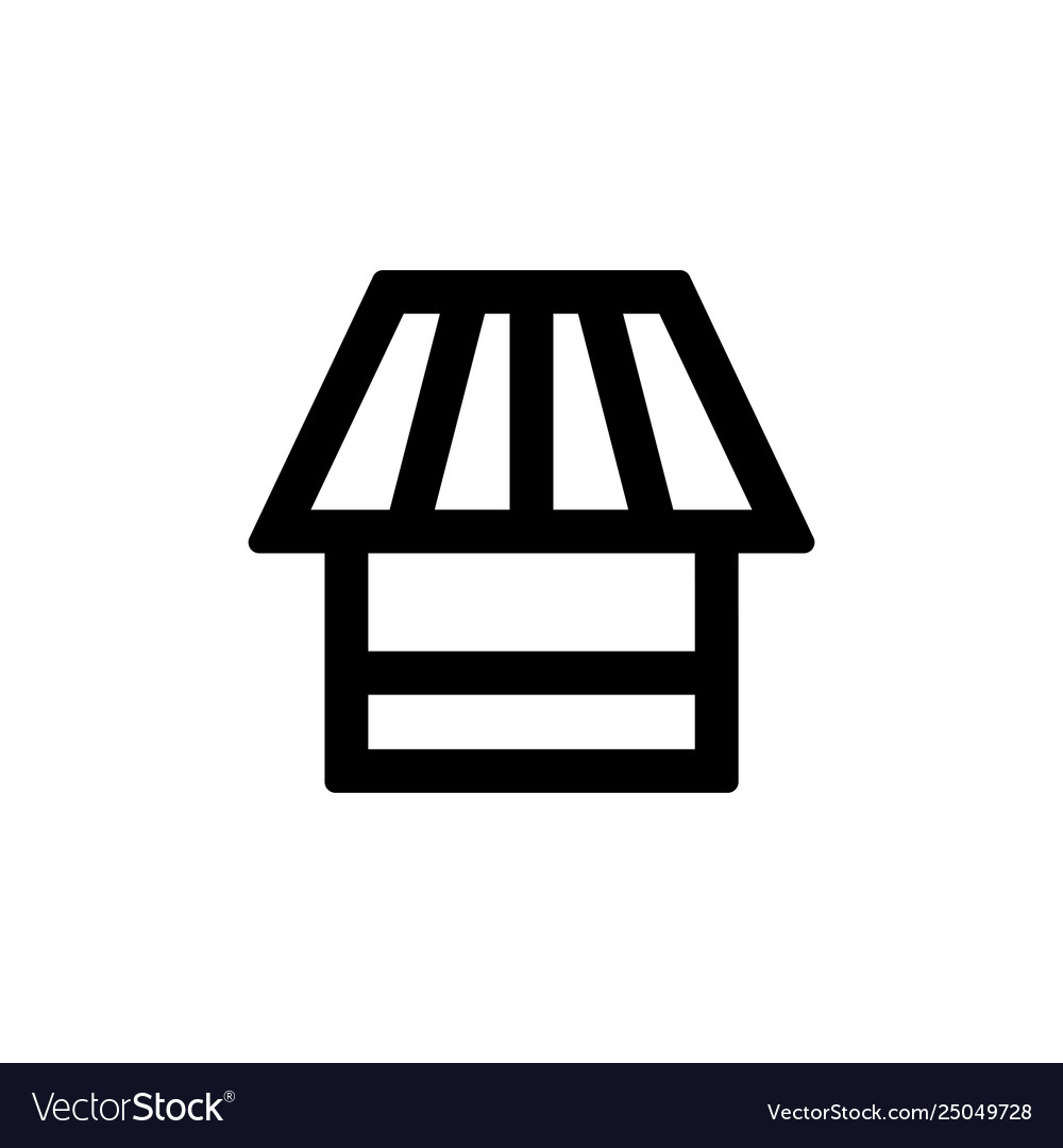 Store icon for simple flat style ui design Vector Image Store icon for simple flat style ui design