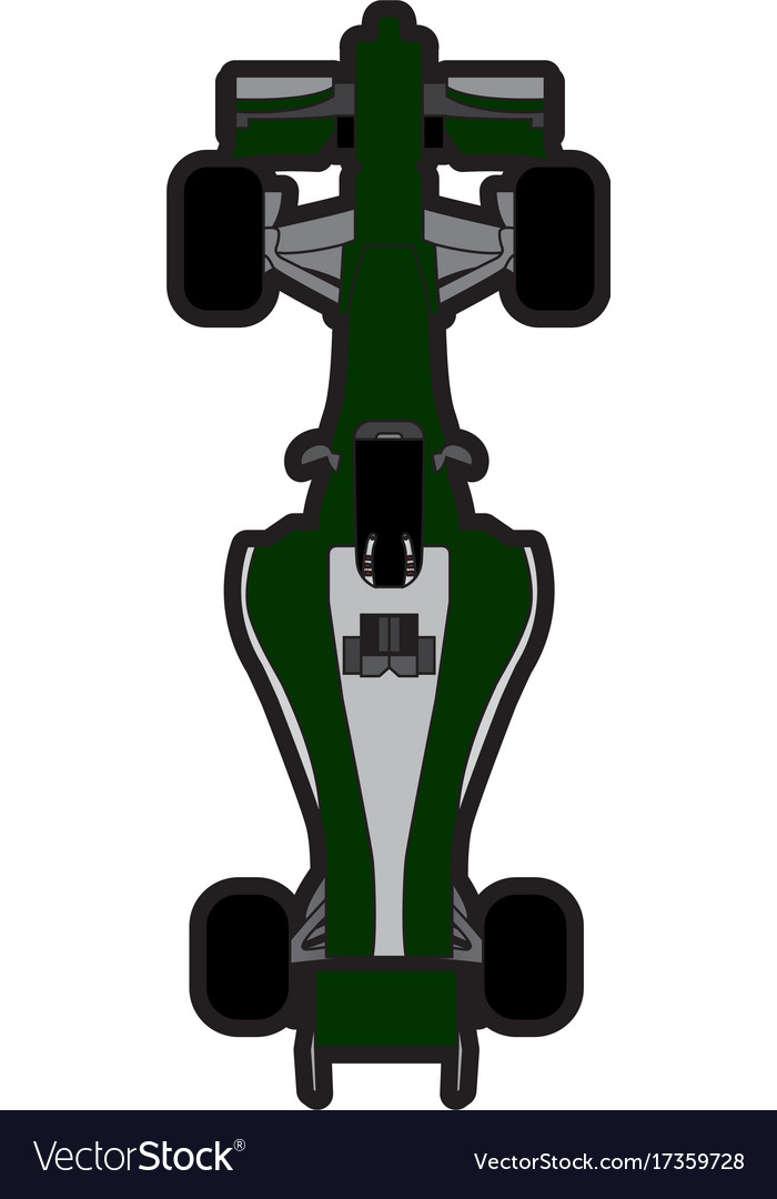 Top view of a racing car