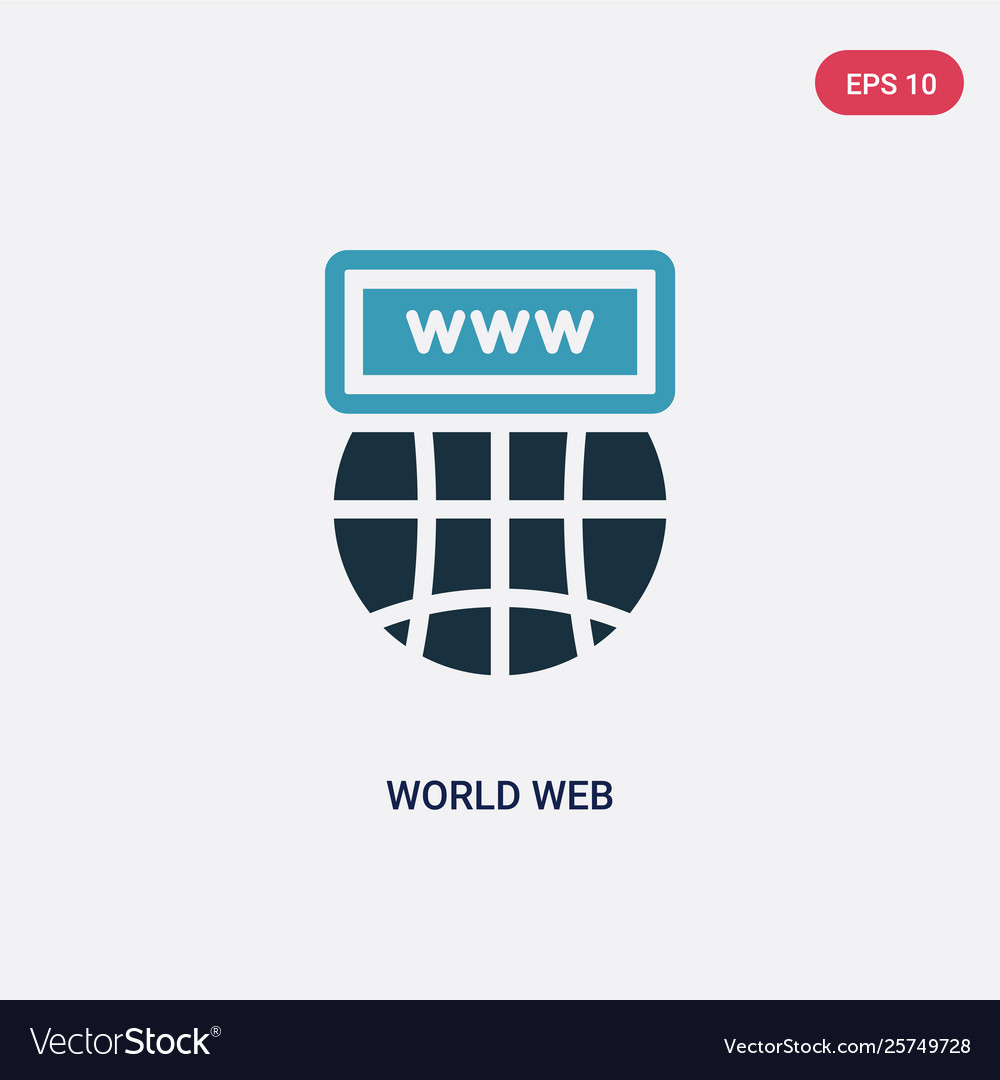 Two color world web icon from concept vector image Two color world web icon from concept