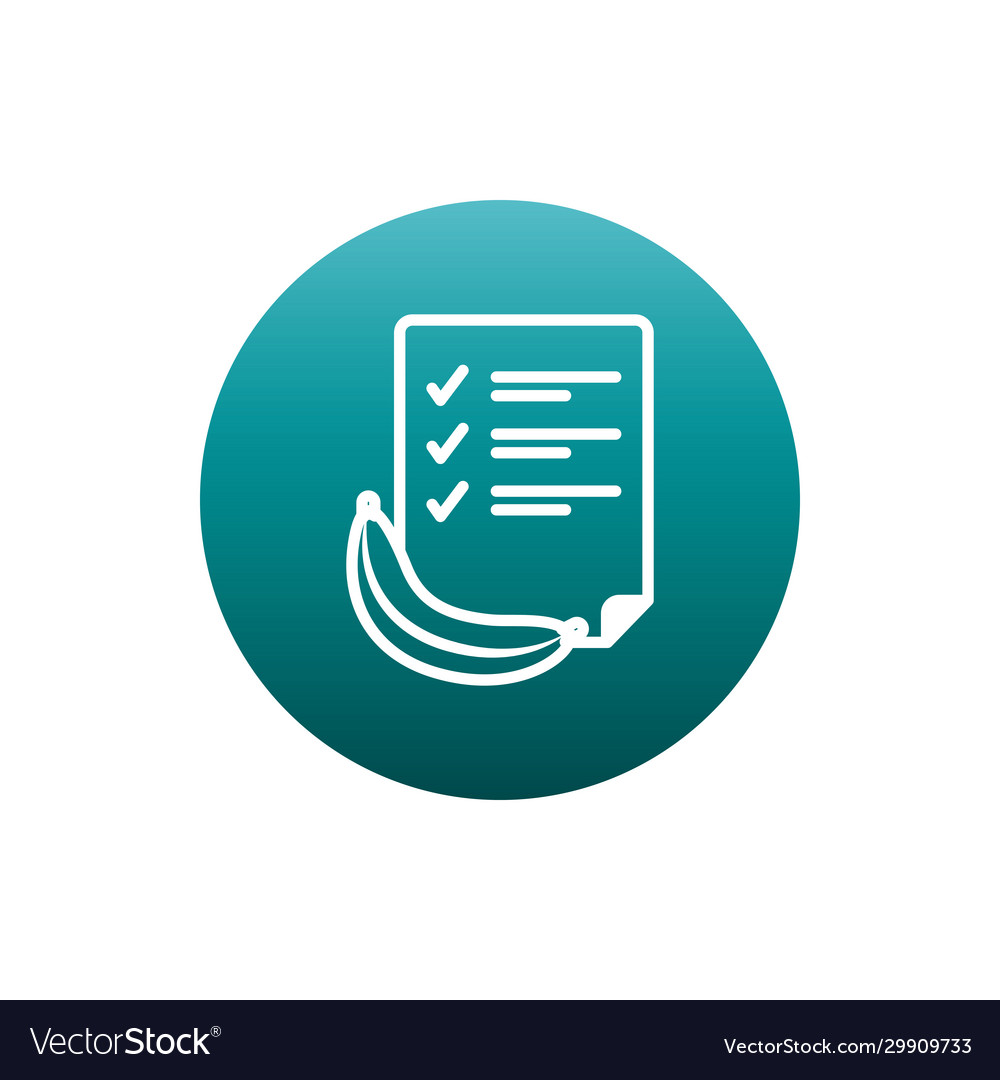 Banana and document block gradient style icon