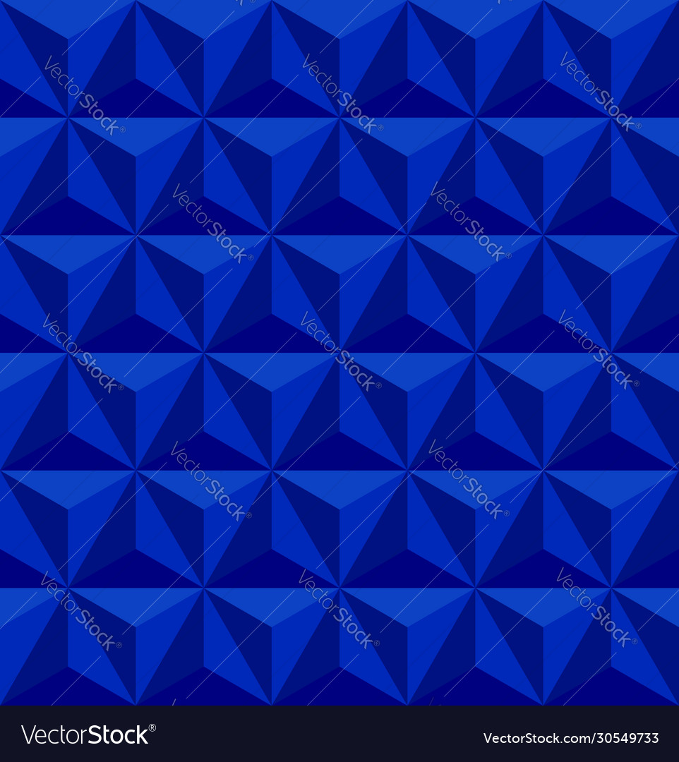 Blue abstract background 3d triangle pattern vector image Blue abstract background 3d triangle pattern