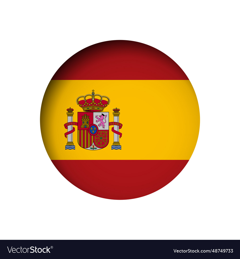 Circle flag of spain