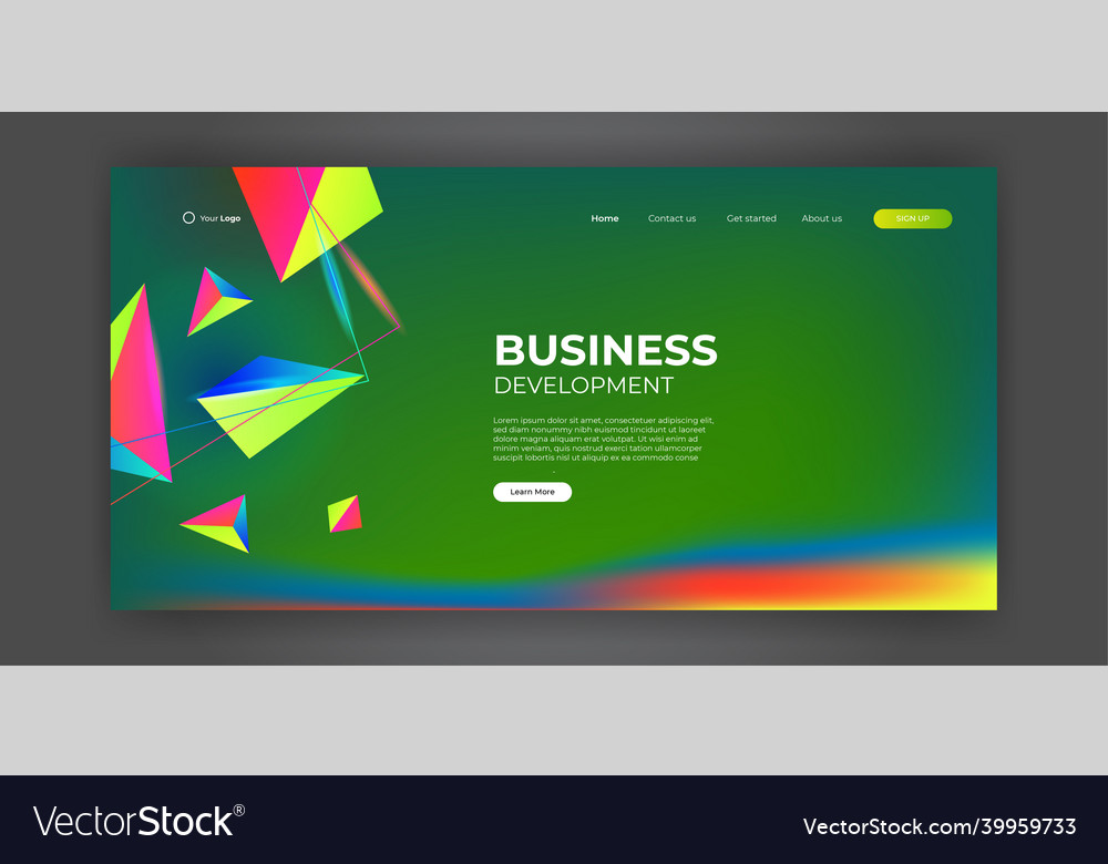 Design for landing page abstract background 3d vector image Design for landing page abstract background 3d