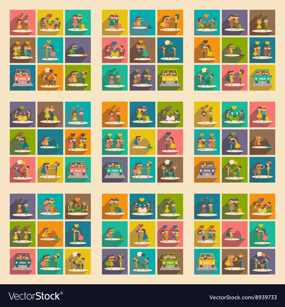 Flat with shadow concept and mobile application