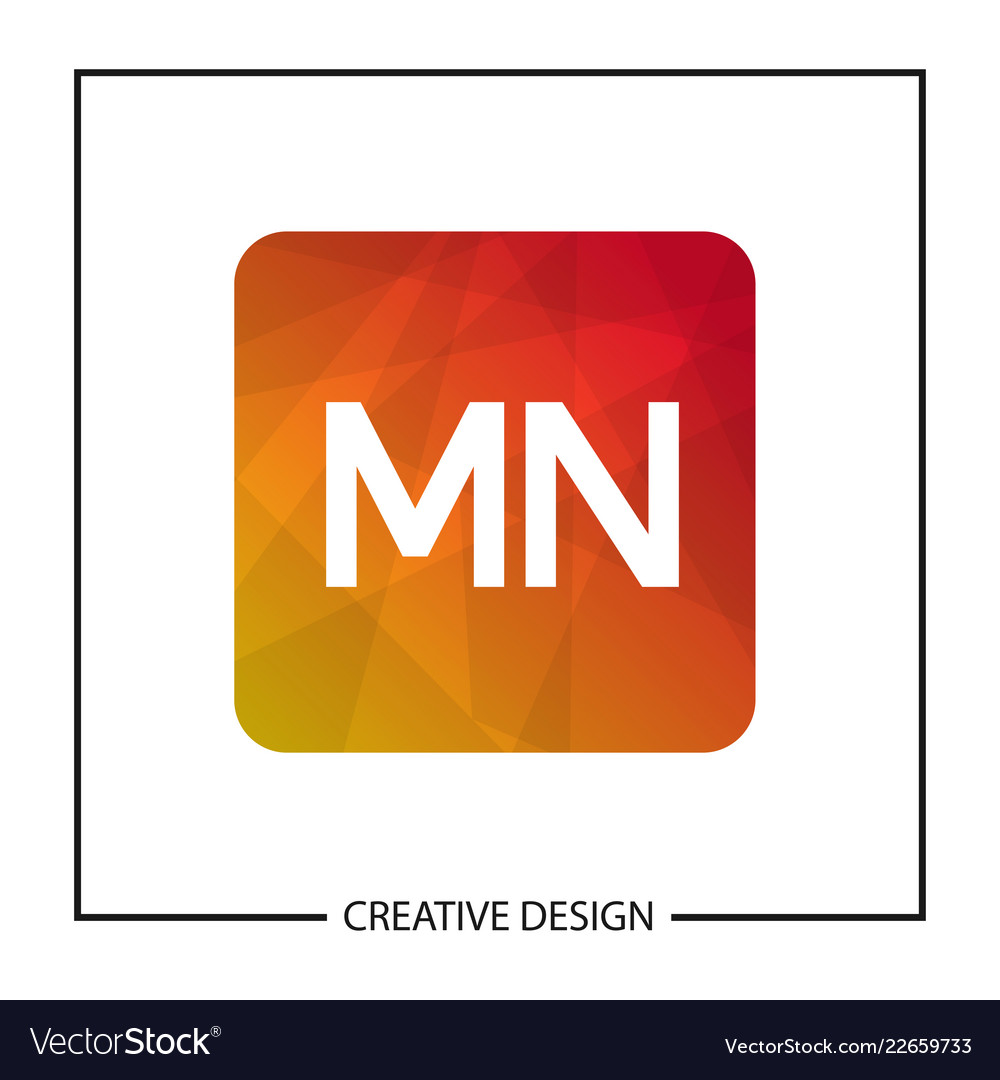 Initial letter mn logo template design