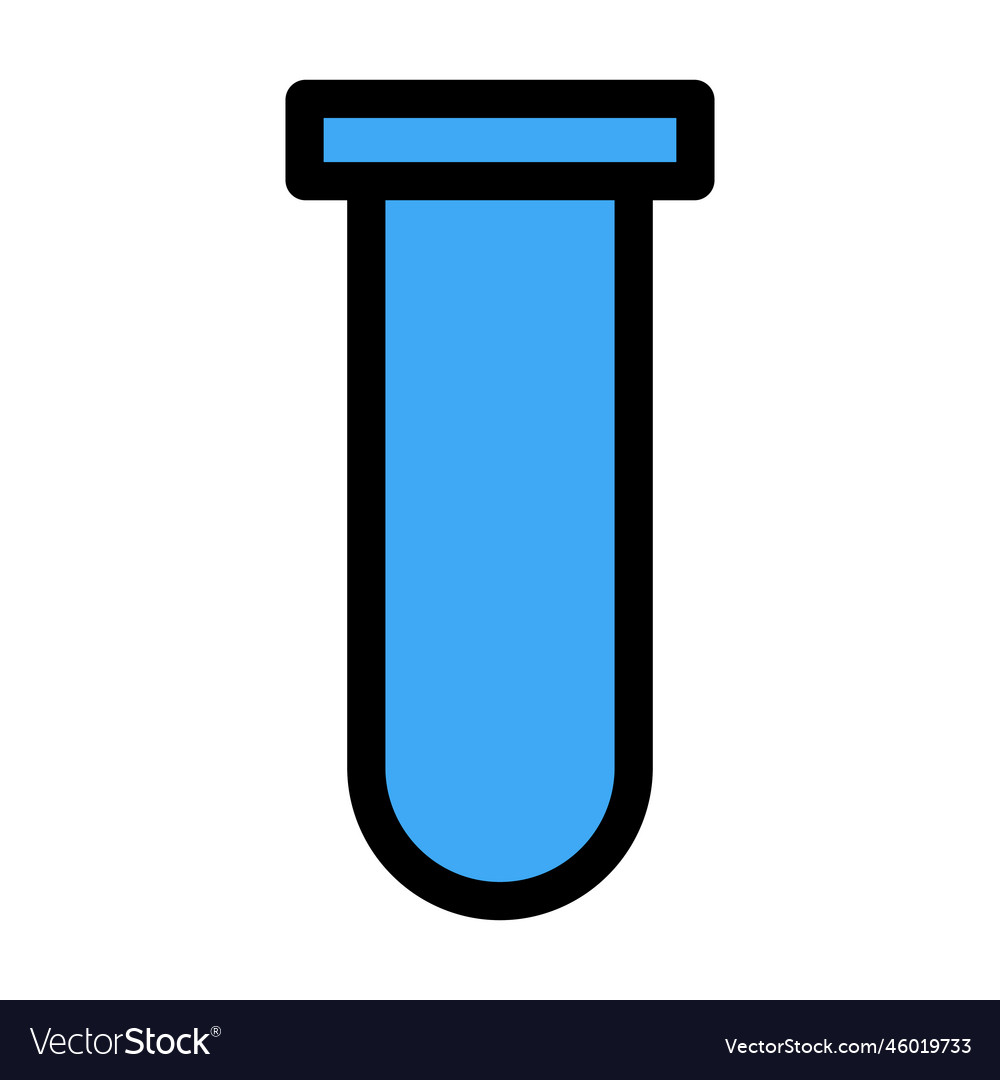 Lab flask icon line isolated on white background vector image Lab flask icon line isolated on white background
