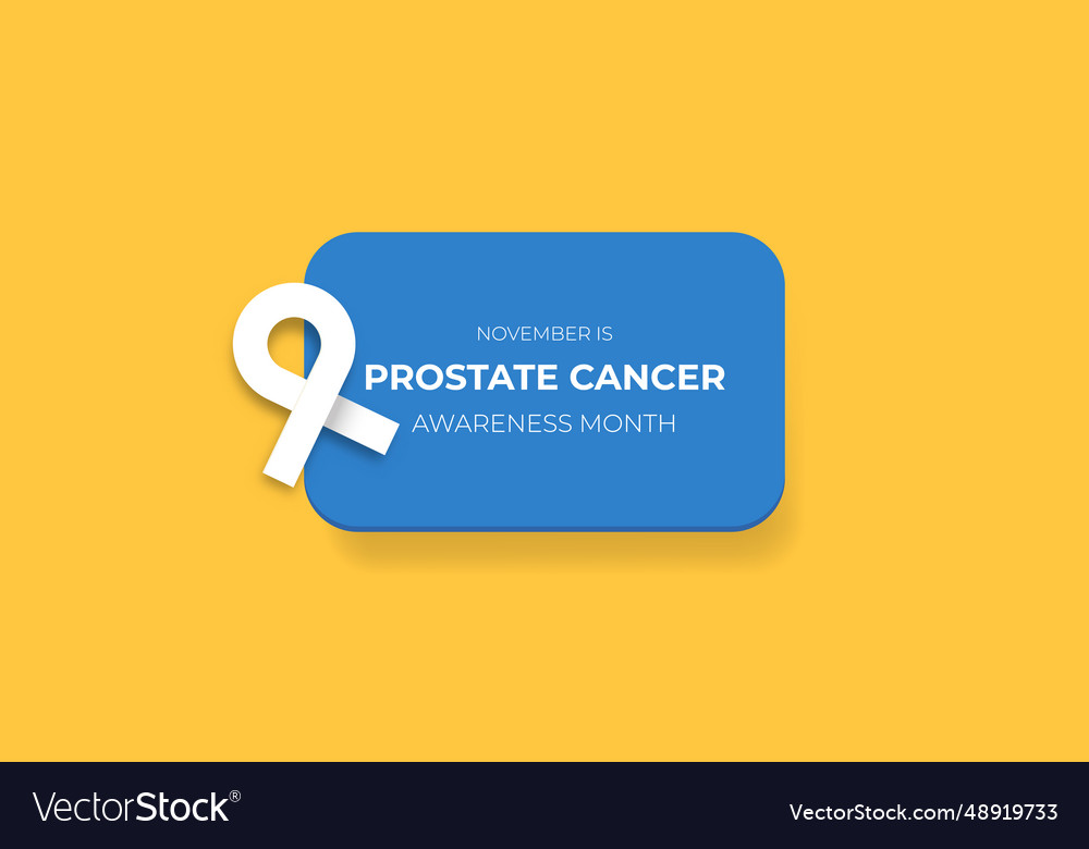 Prostata Krebs Bewusstsein Monat Banner mit blau vector image Prostata Krebs Bewusstsein Monat Banner mit blau