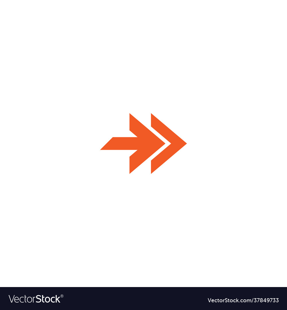 Red right double rounded arrow icon isolated vector image Red right double rounded arrow icon isolated