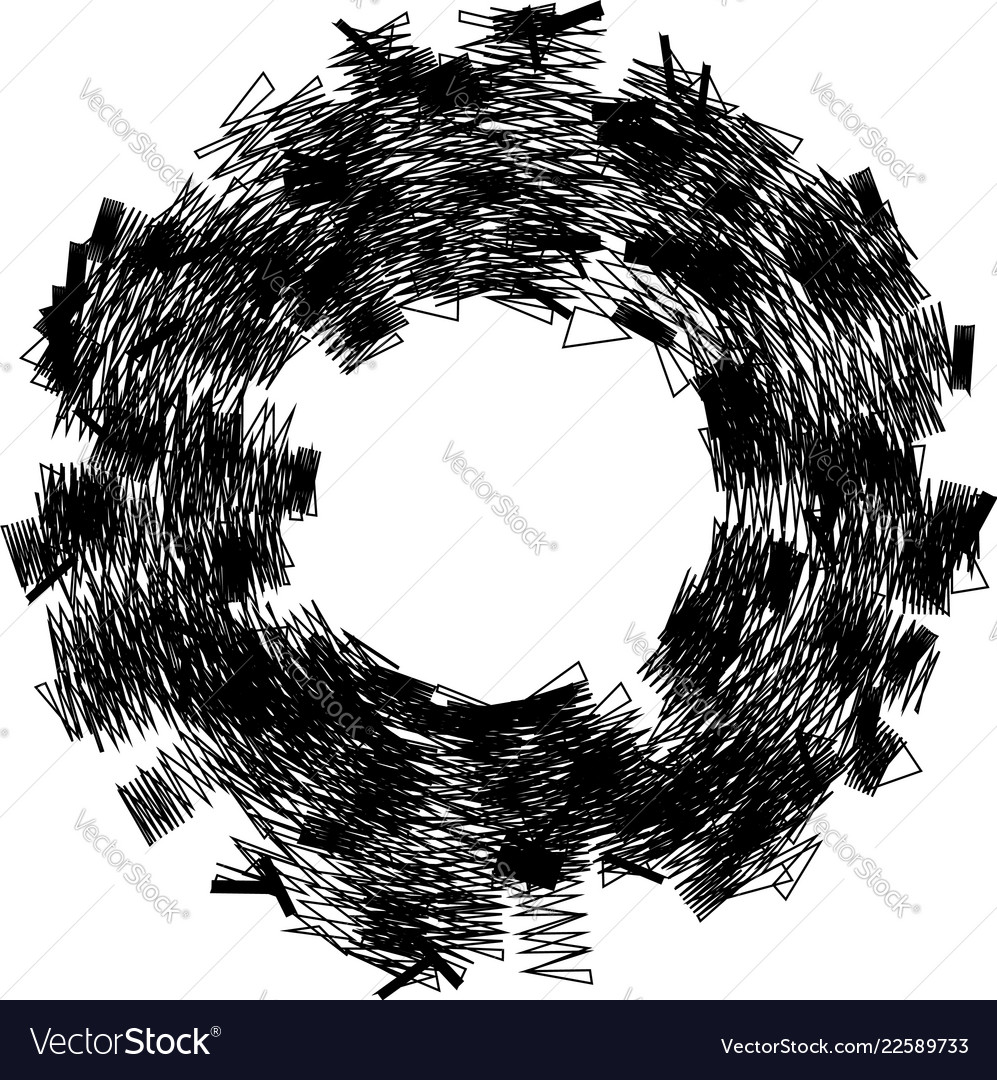 Rough edgy textured geometric element abstract Vector Image