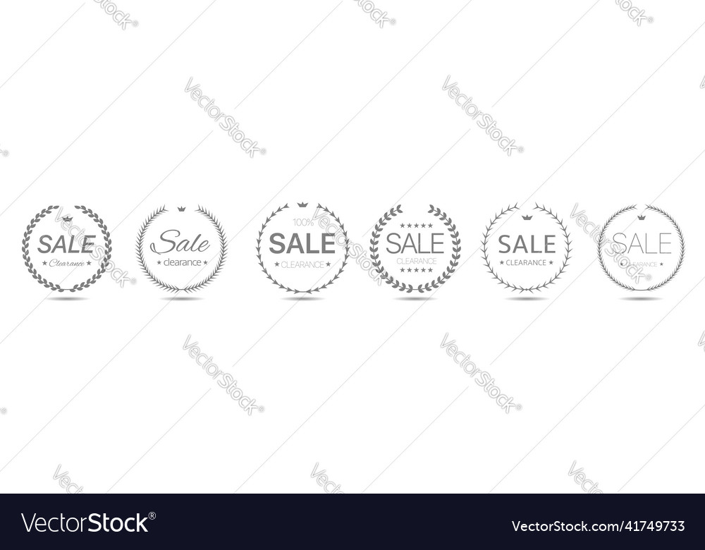 Sale clearance laurel wreath label set