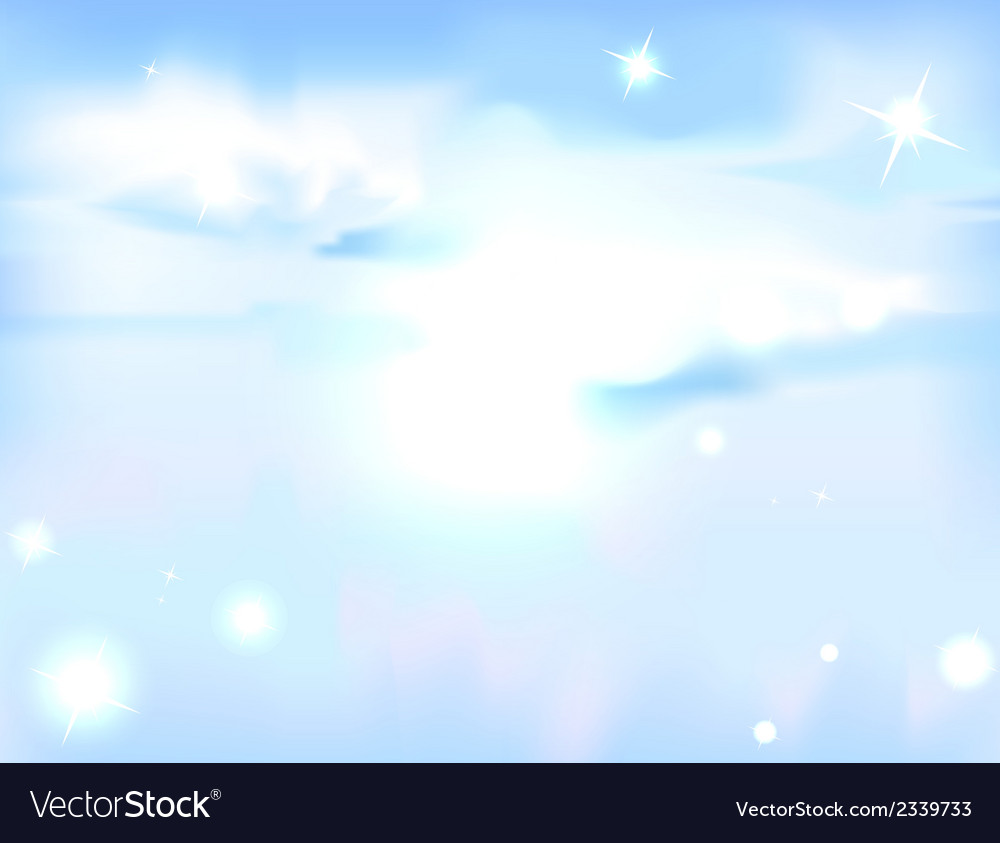 Sparkling Blue Sky with Stars