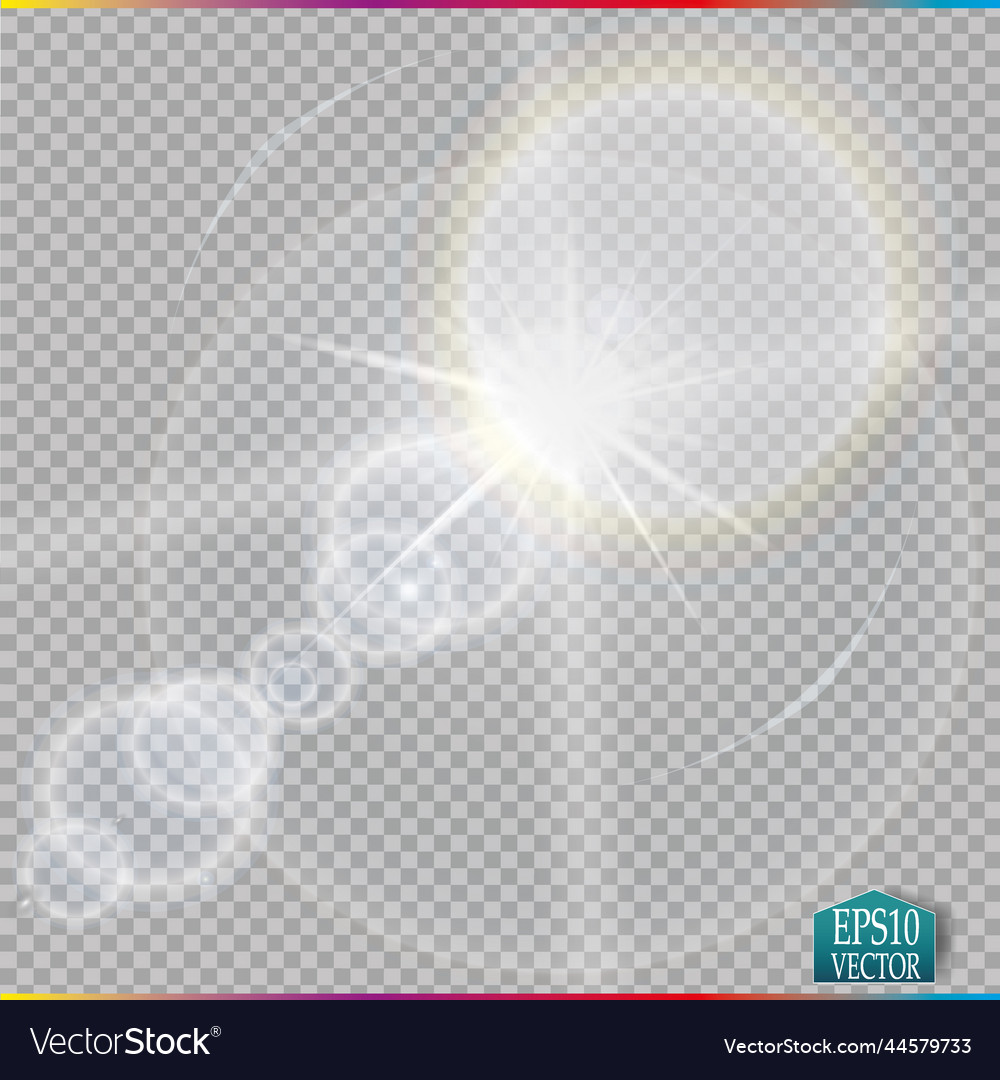 Transparent sunlight special lens flare